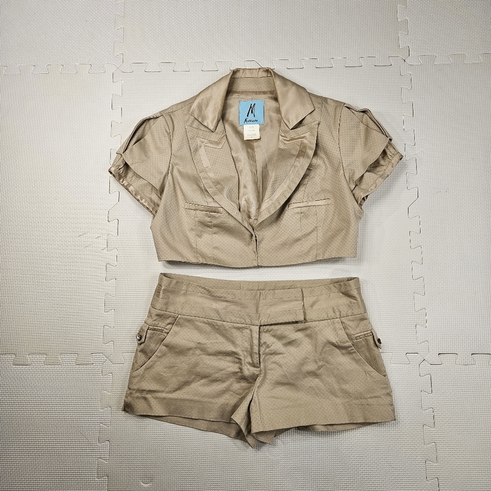 Marciano Crop Blazer and Shorts Set